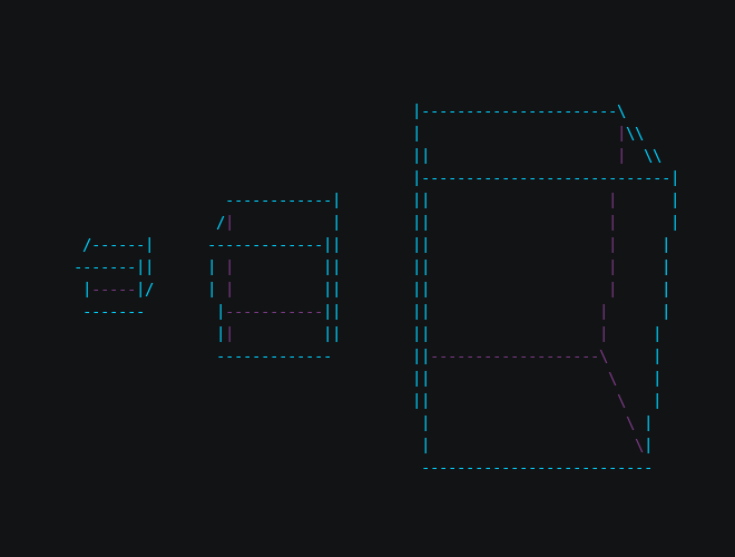 The same cubes drawn only as edges