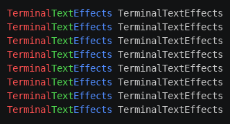 The text is shown in its input colors at once, with the second word uncolored